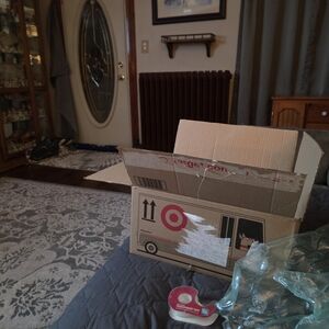 Target Cardboard Box with Red Tape